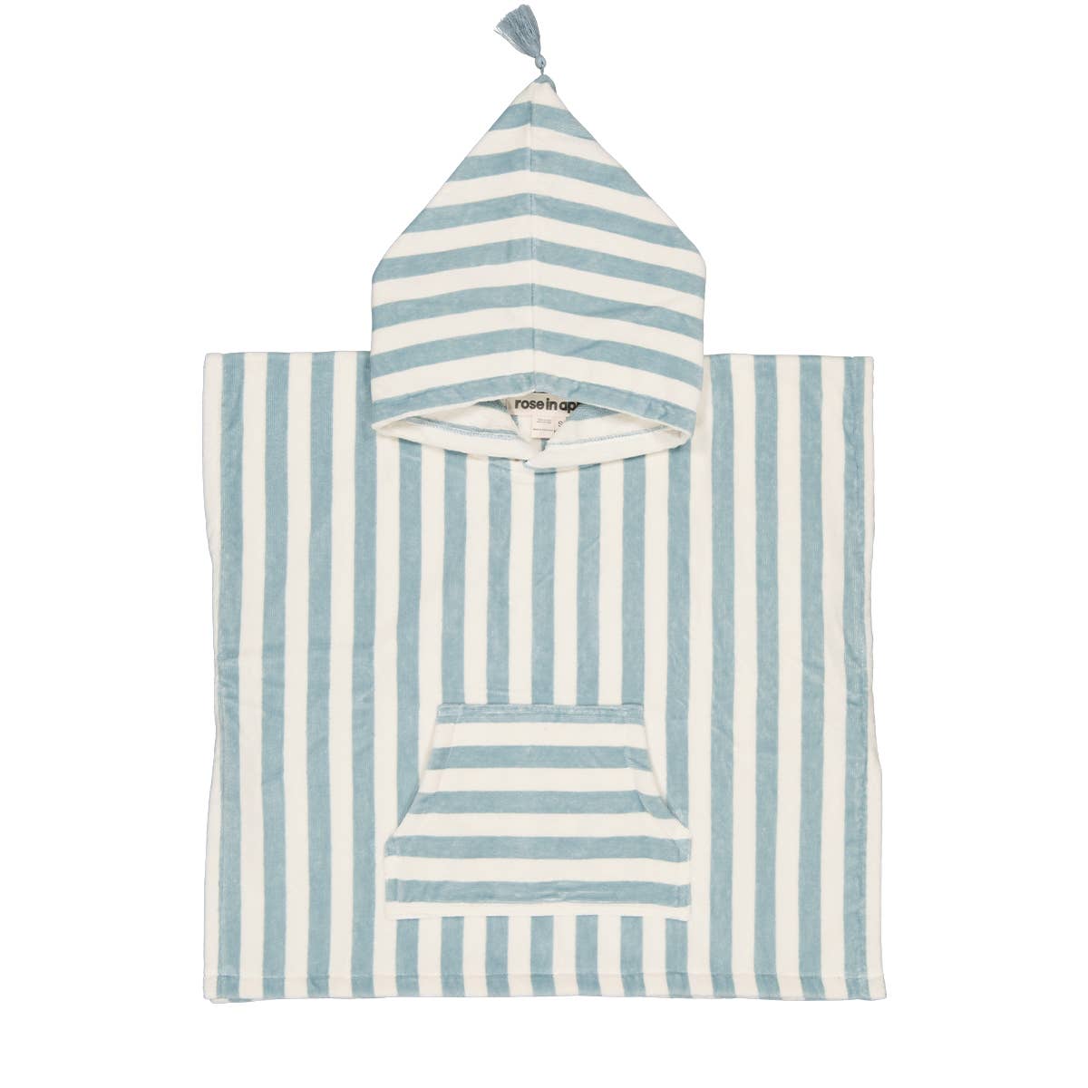 Rose in April | Suzon Stripes Kids Poncho | Blue Cloud
