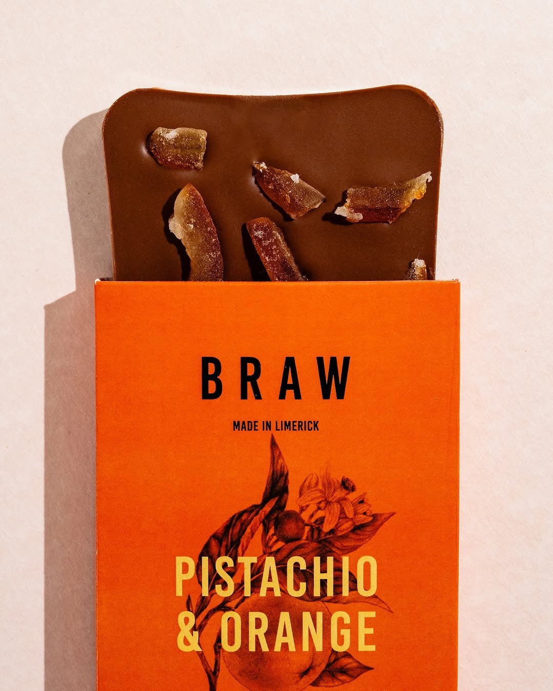 Braw | Pistachio and Orange Bar 100g
