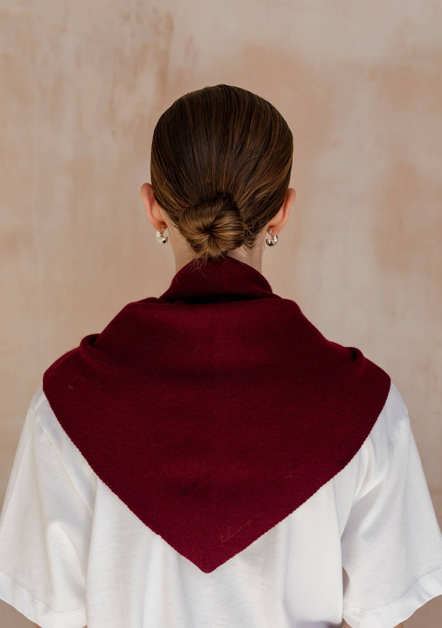 TBCo Merino Wool Triangle Scarf | Burgundy