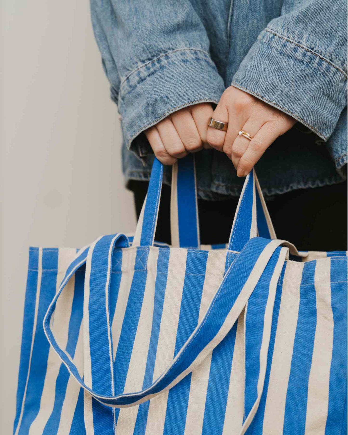 Striped Tote Bag | Blue