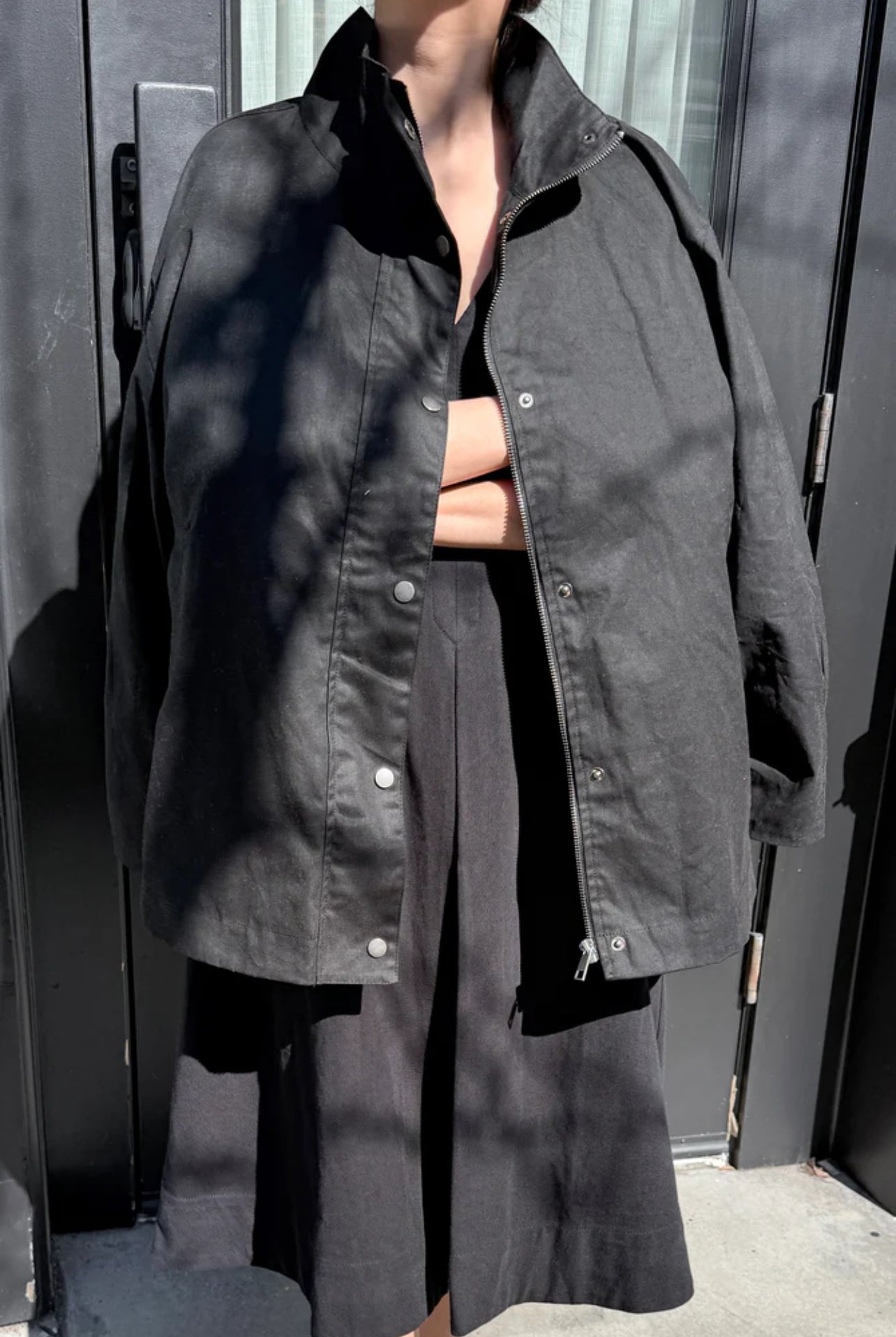 Le Bon Shoppe | Blair Waxed Cotton Jacket | Black