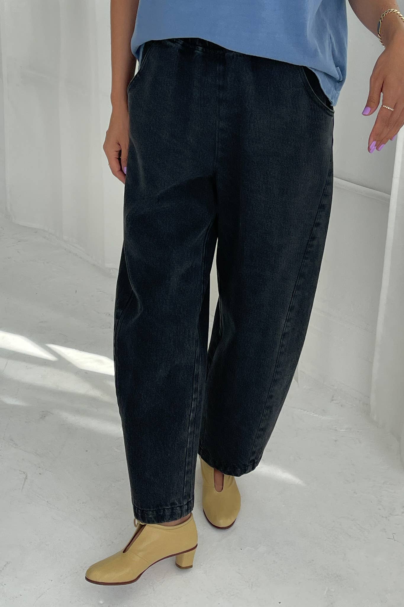 PREORDER Le Bon Shoppe Arc Pants | Black Denim