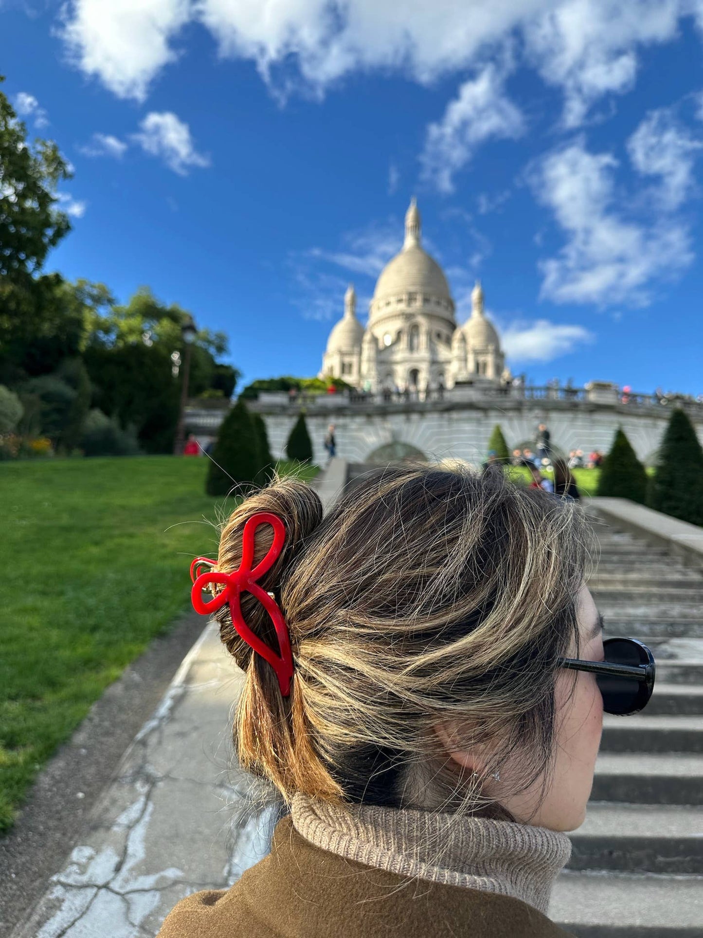 Ballet Bow Acetate Claw Clip | Red