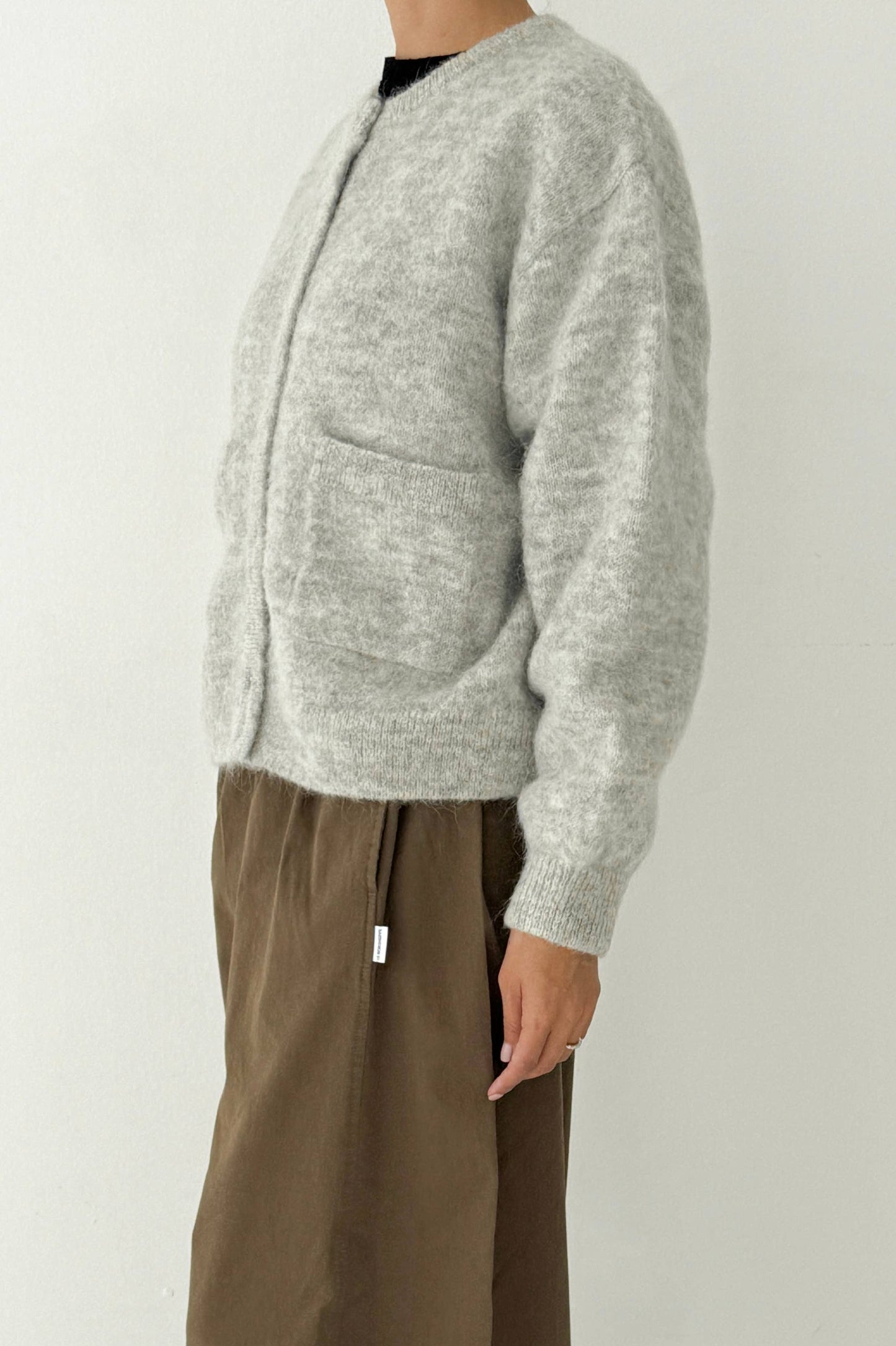 Le Bon Shoppe | Amélie Alpaca Cardigan | Light Grey