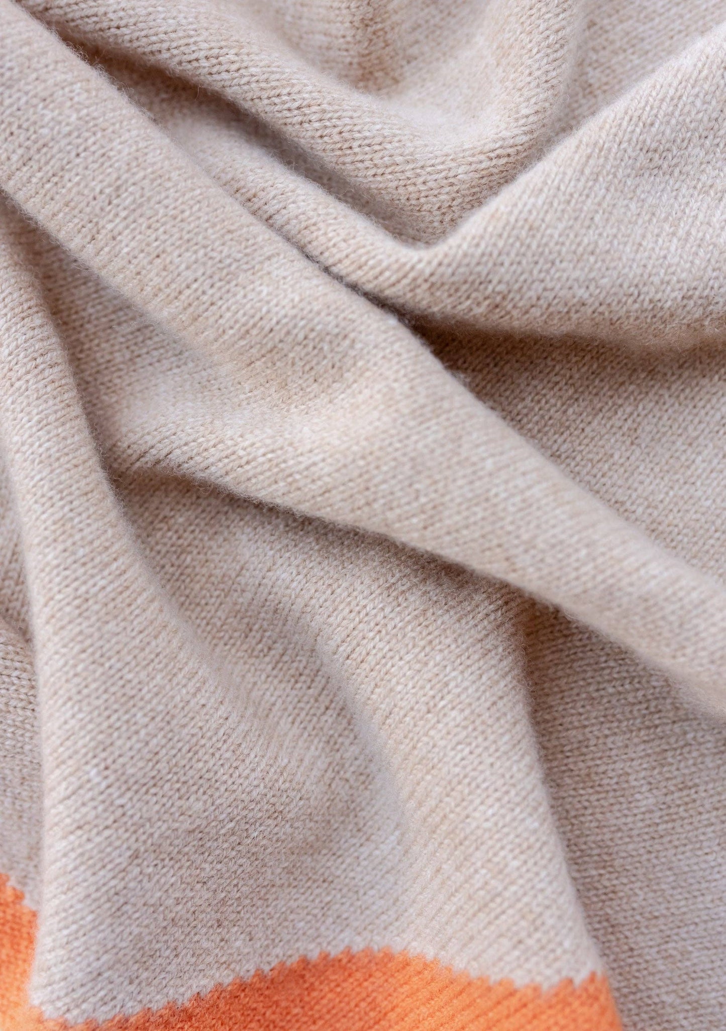 TBCo Merino Triangle Scarf | Camel & Apricot