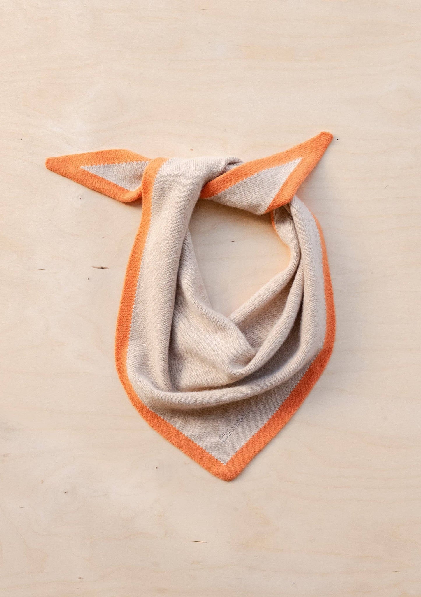 TBCo Merino Triangle Scarf | Camel & Apricot