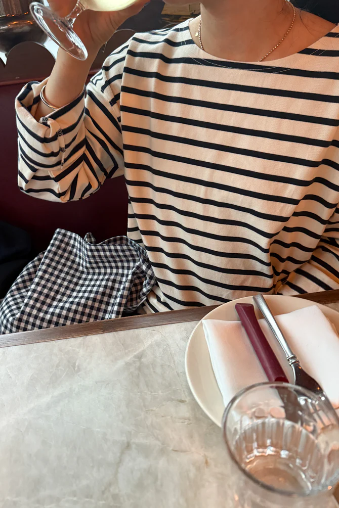 Le Bon Shoppe Marseille Boat Neck Top | Navy Stripe
