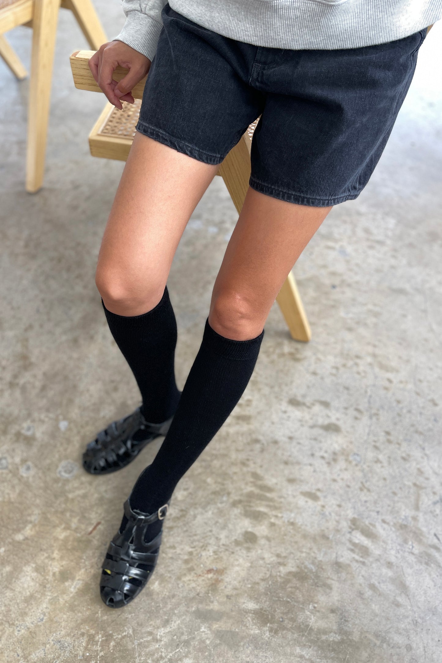 Extended Cloud Socks | Jet Black