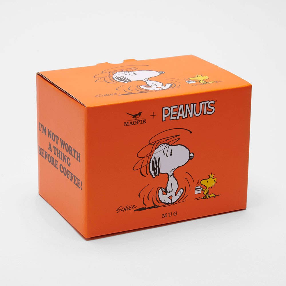 Magpie x Peanuts Coffee Mug – “I’m Not Worth a Thing Before Coffee