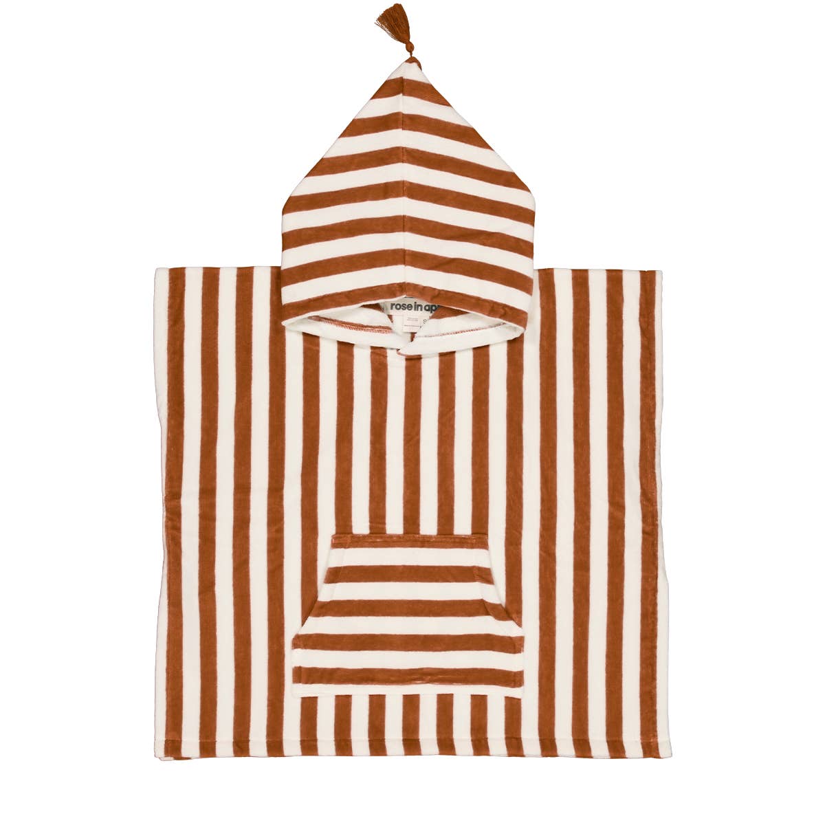 Rose in April | Suzon Stripes Kids Poncho | Caramel