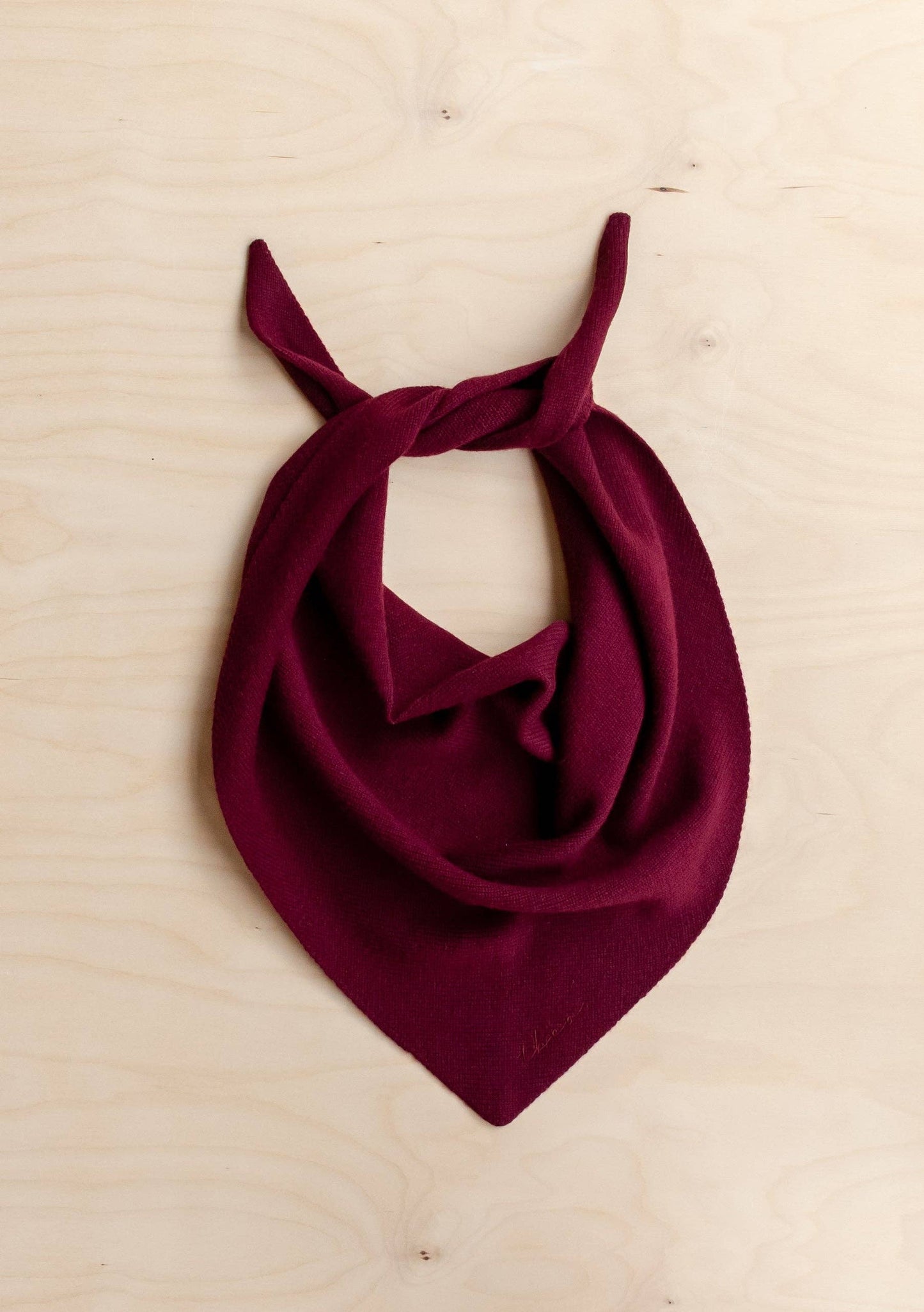 TBCo Merino Wool Triangle Scarf | Burgundy