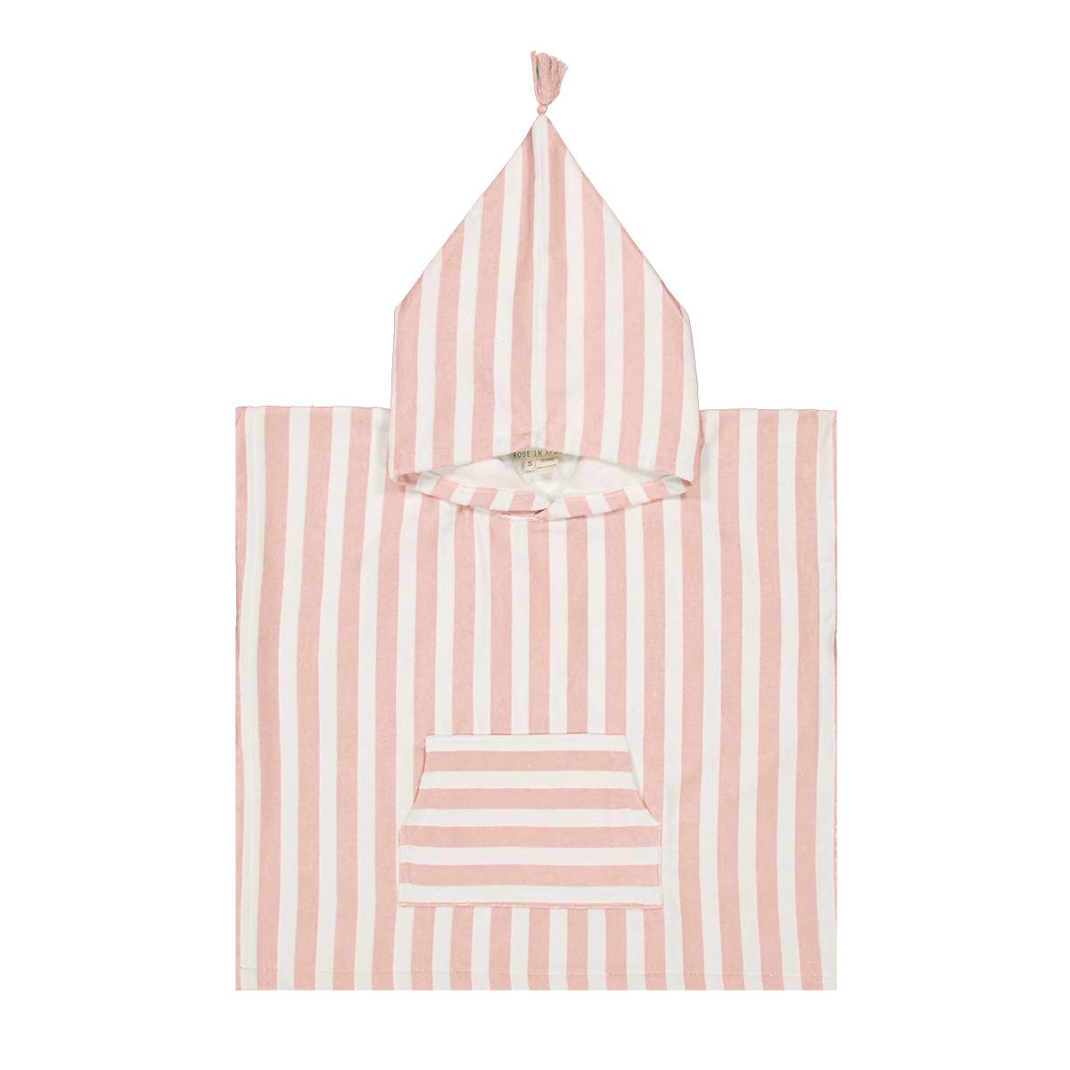 Rose in April | Suzon Stripes Kids Poncho | Light Pink