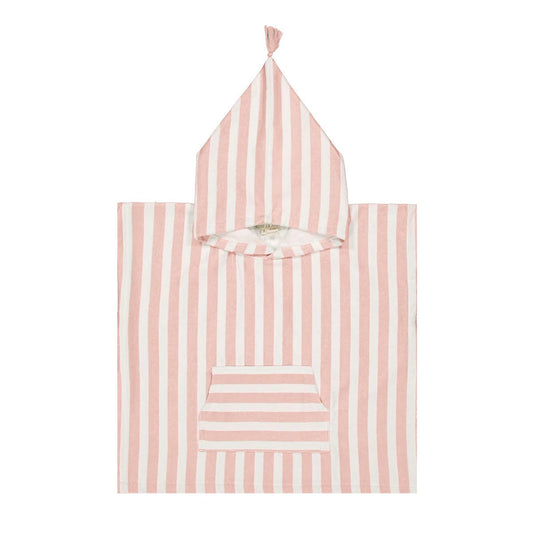 Rose in April | Suzon Stripes Kids Poncho | Light Pink