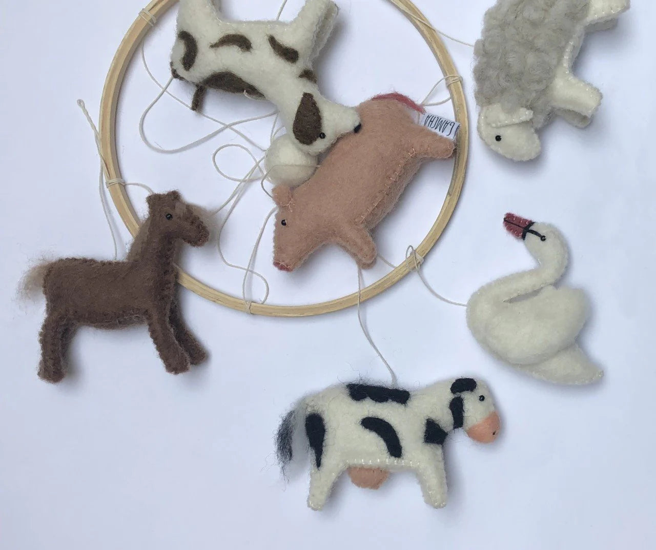 Gamcha | Felt Farm Animal Mobile