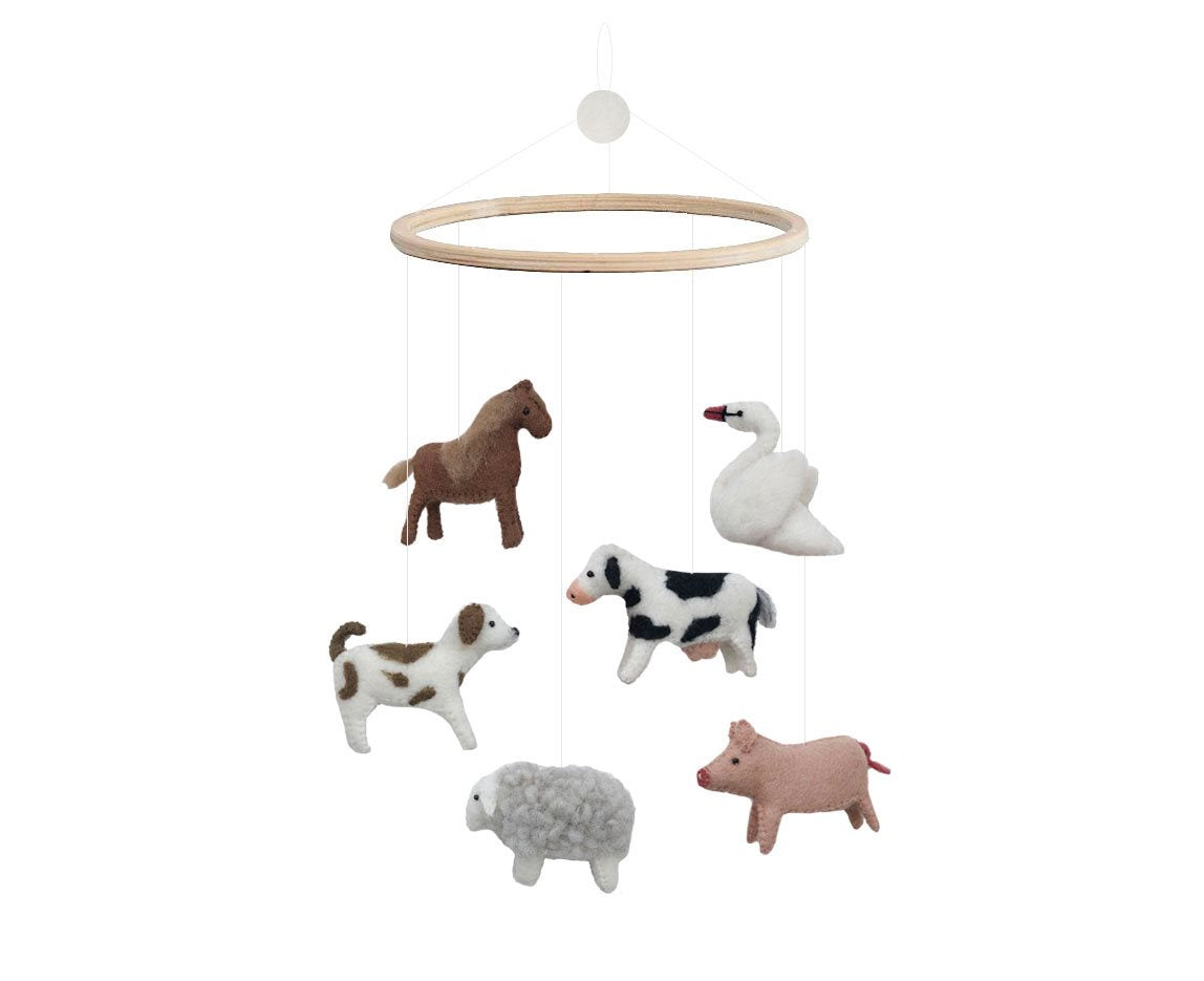 Gamcha | Felt Farm Animal Mobile