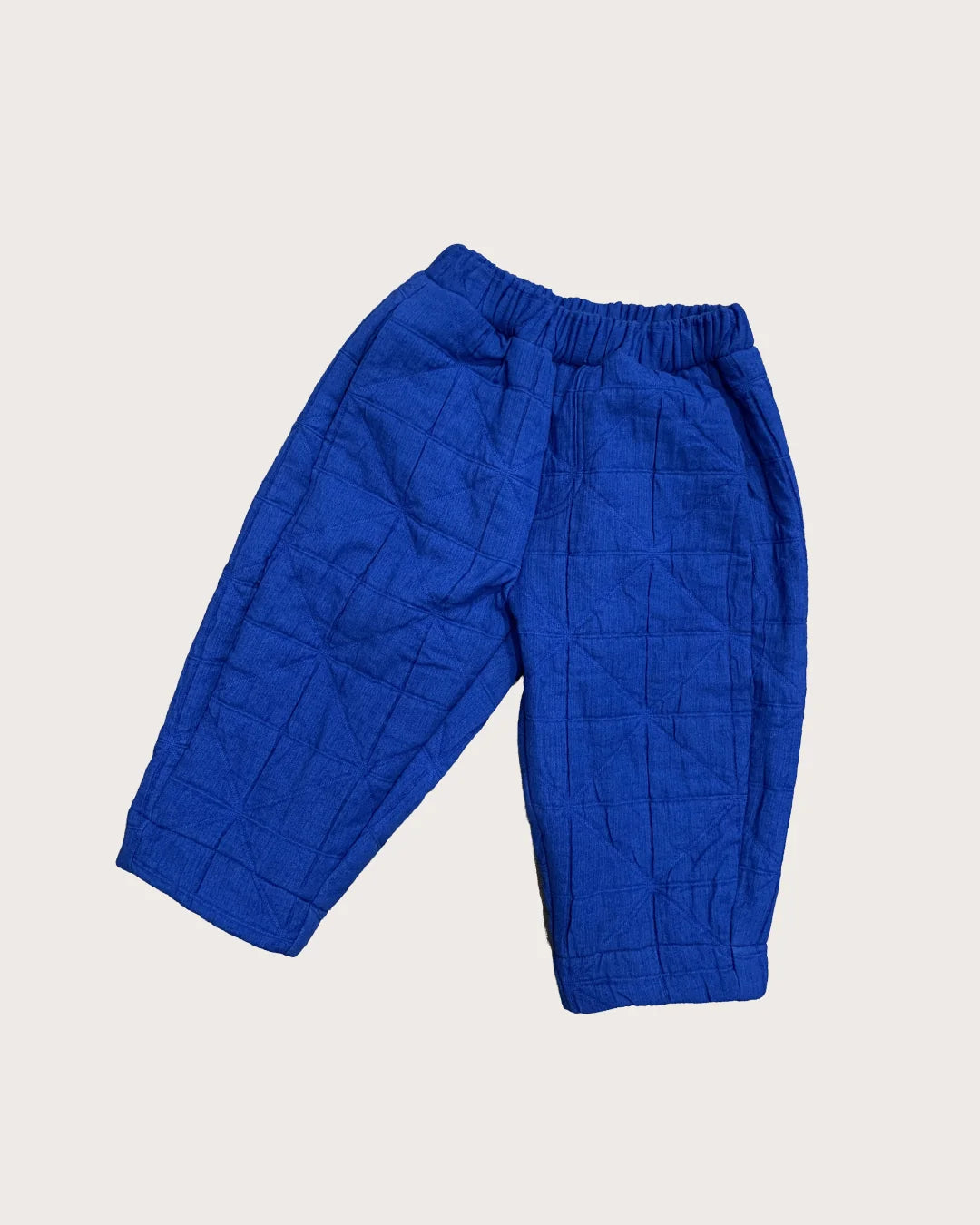 MANU Cotton Quilted Trousers | Blue