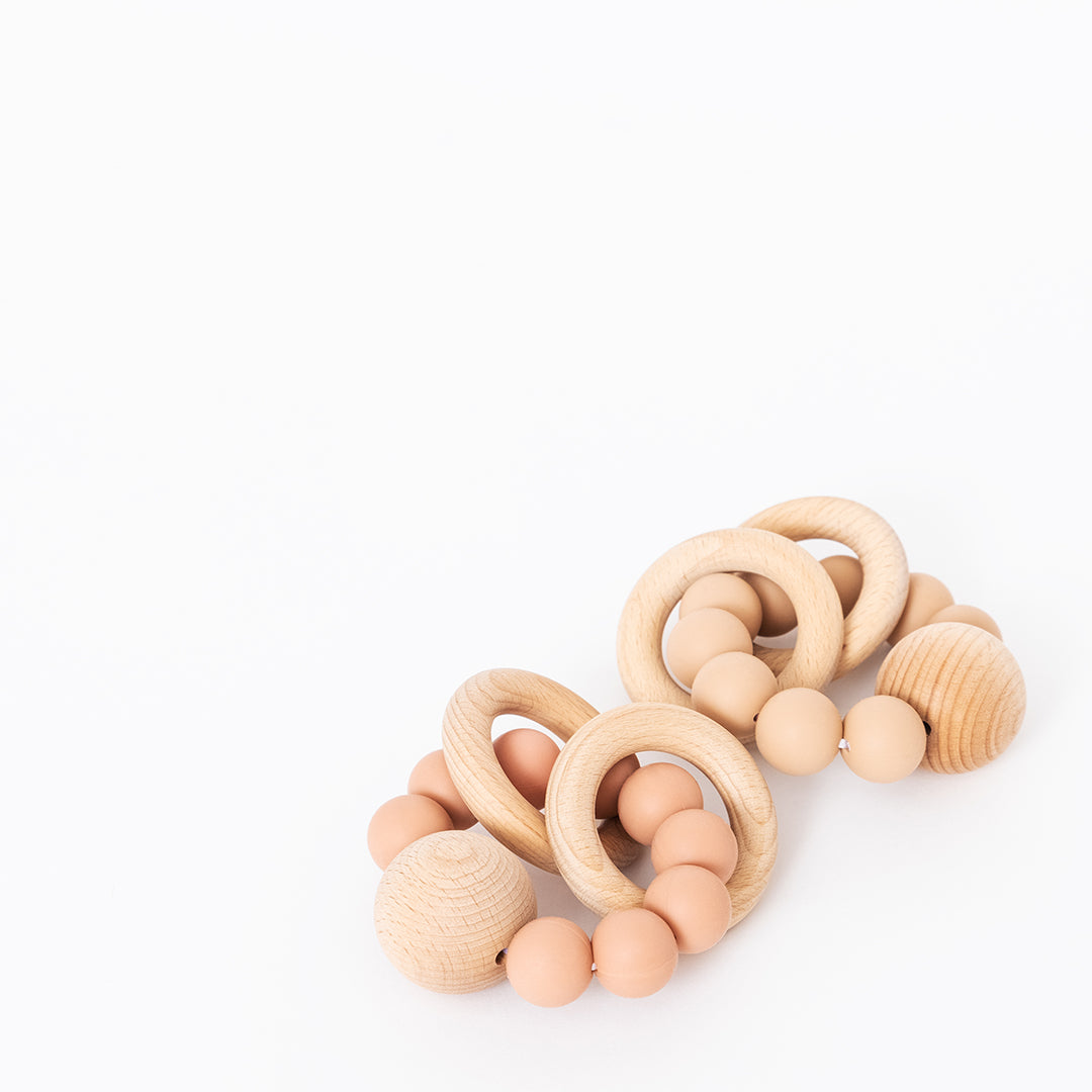 Saturn Silicone and Wood Teether