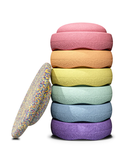 STAPELSTEIN STEPPING STONE | RAINBOW PASTEL 6+1 SET