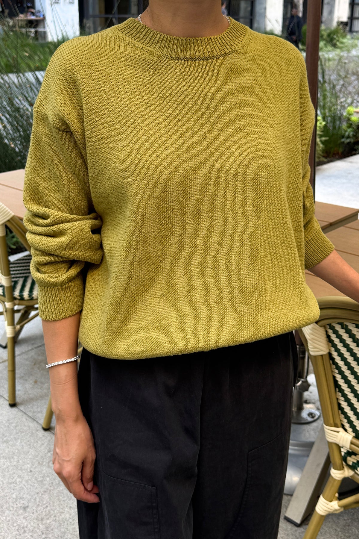 Milo Cotton Sweater | Golden Olive