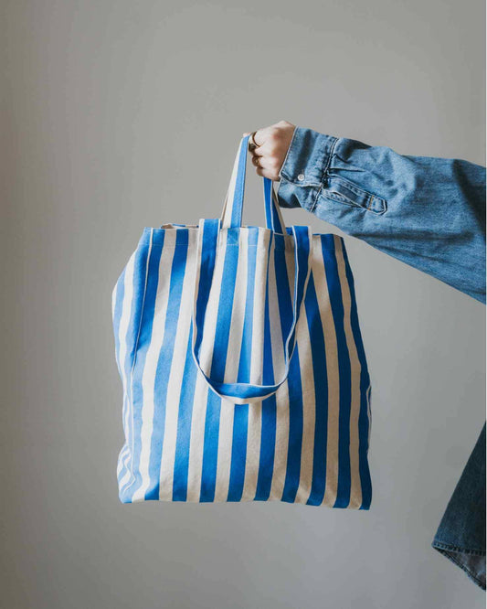 Striped Tote Bag | Blue