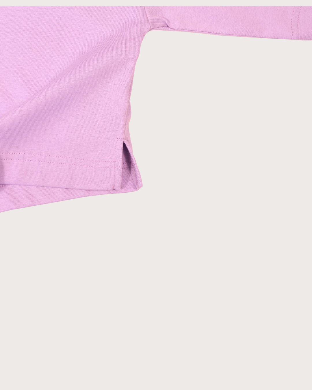 RORY Long Sleeve Cottton Rib T-Shirt | LILAC
