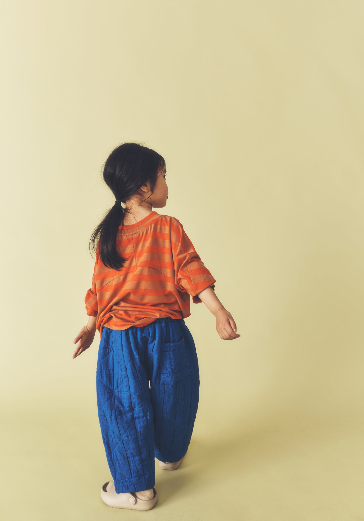 MANU Cotton Quilted Trousers | Blue