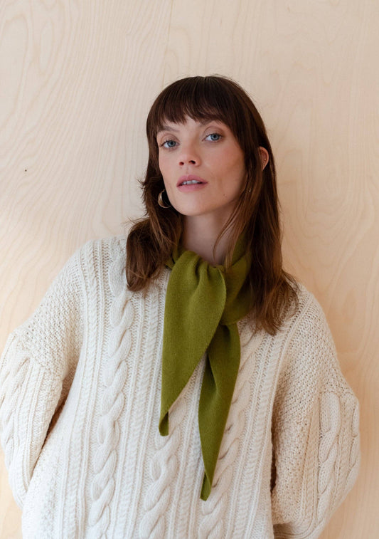 TBCo Merino Triangle Scarf | Olive