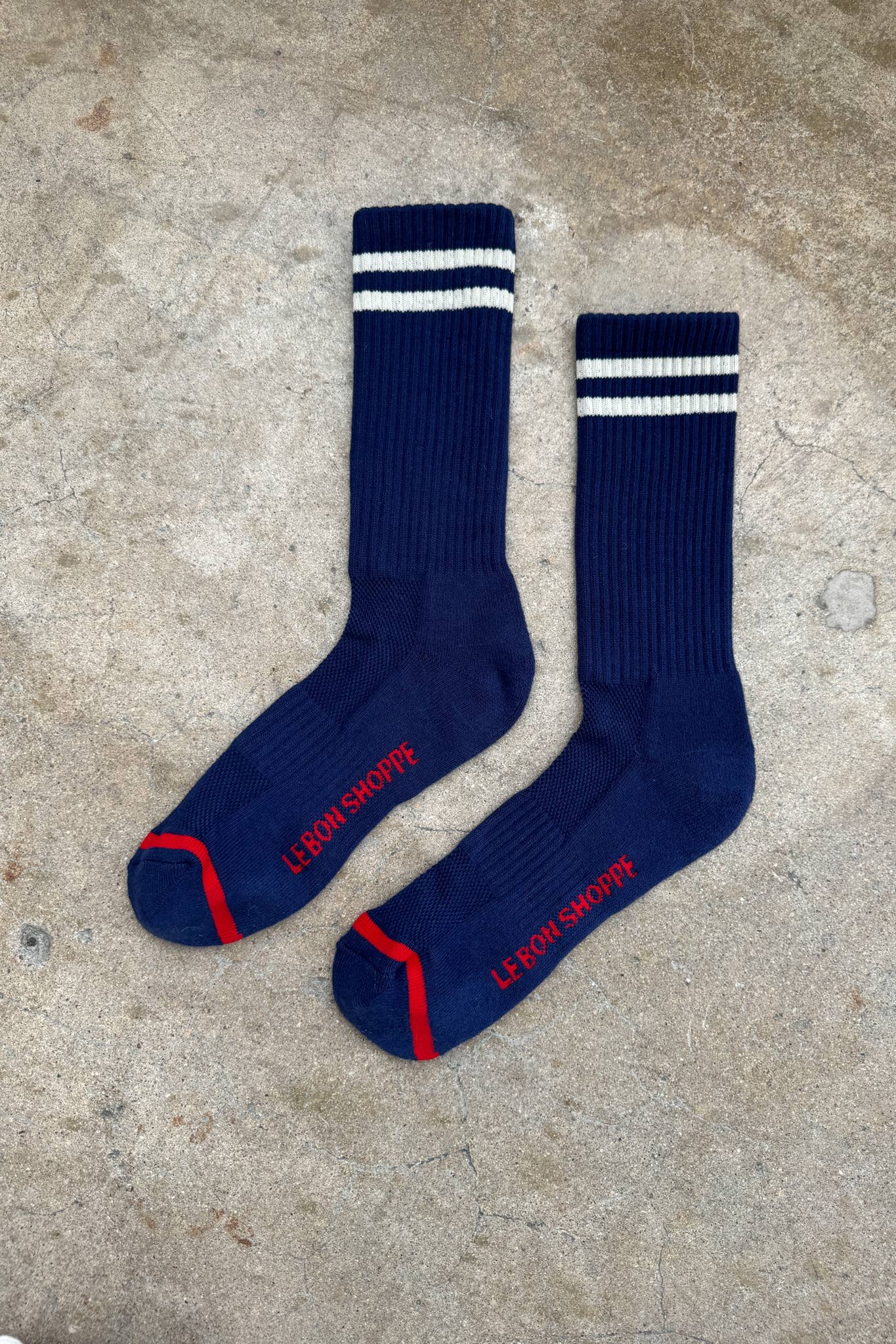Extended Boyfriend Socks | Navy