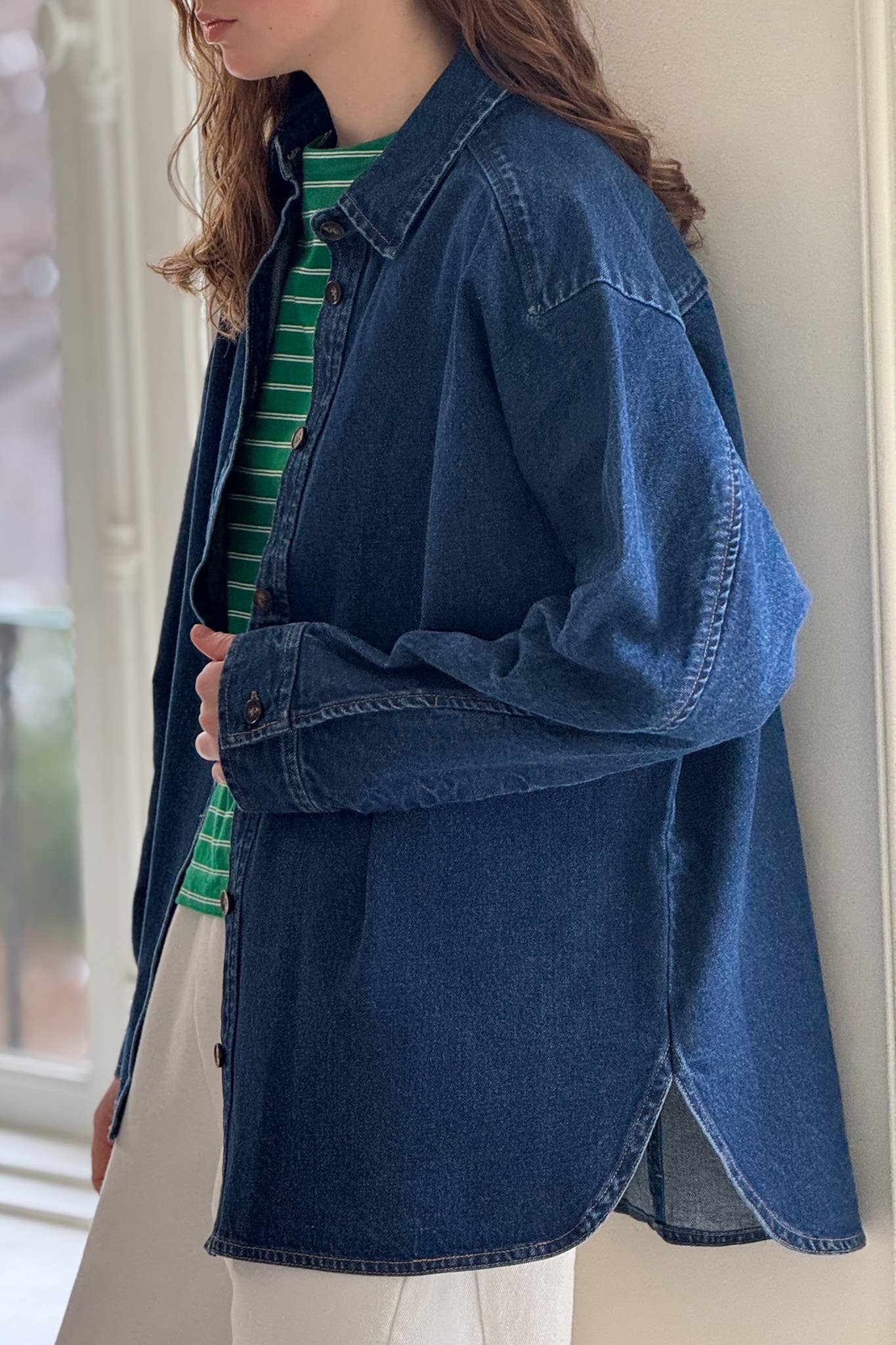 Le Bon Shoppe Owen Heavy Denim Shirt | DARK DENIM