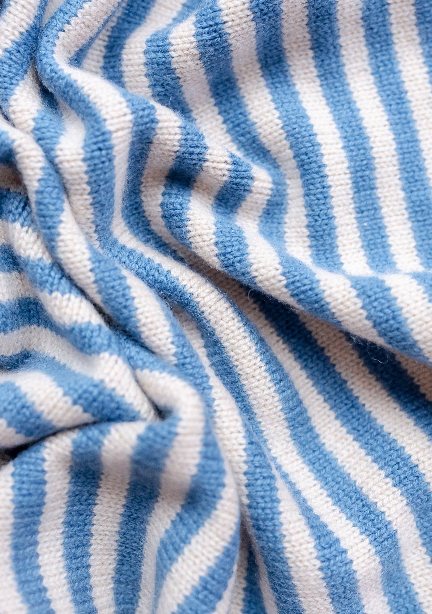 TBCo Merino Triangle Scarf | Blue Stripe
