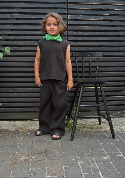 Ever-Mini Seersucker Wide Trousers