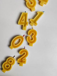 Natural Beeswax Number Candles