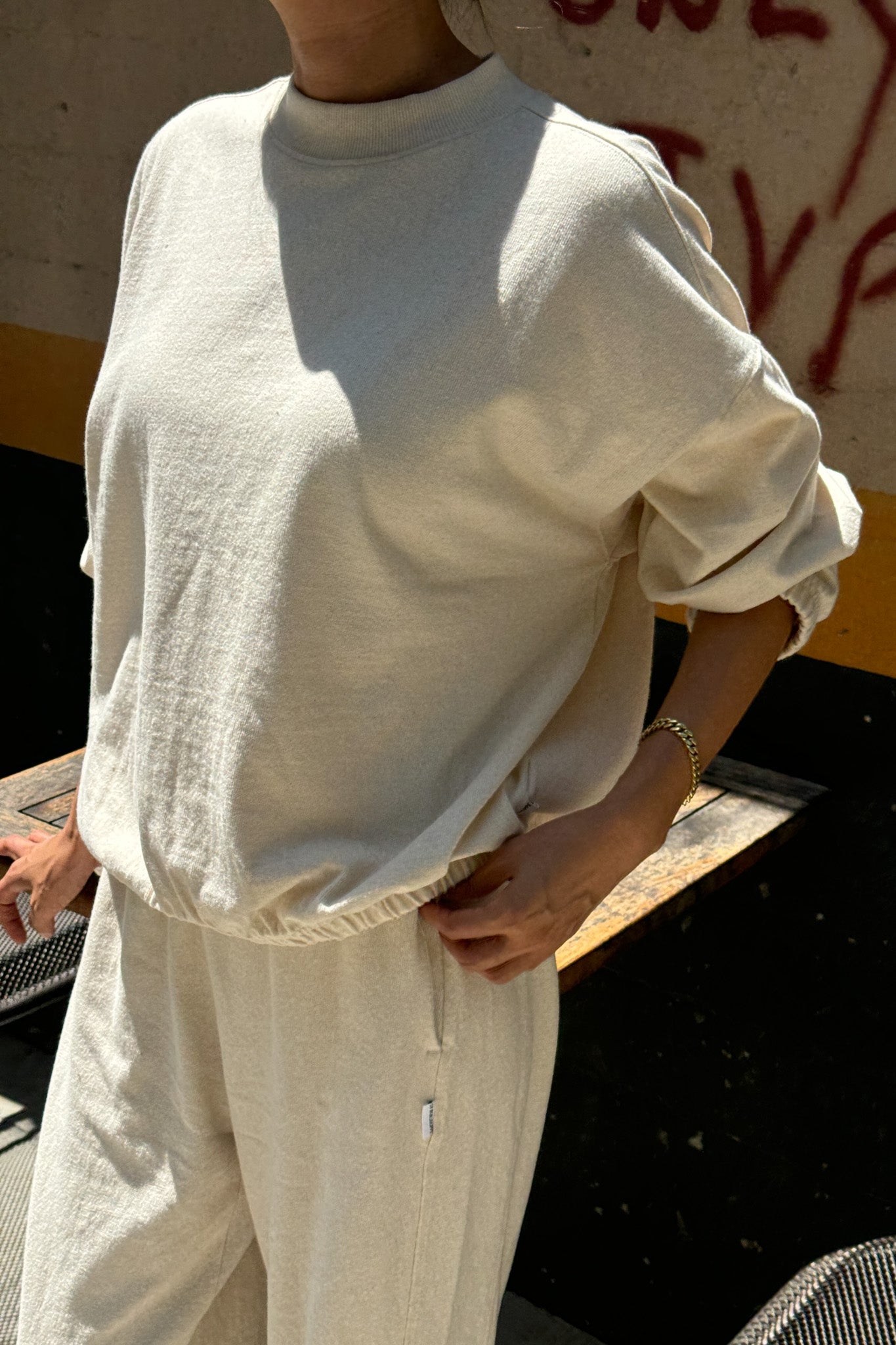 Le Bon Shoppe Daisy Long Sleeve Top | Naturel
