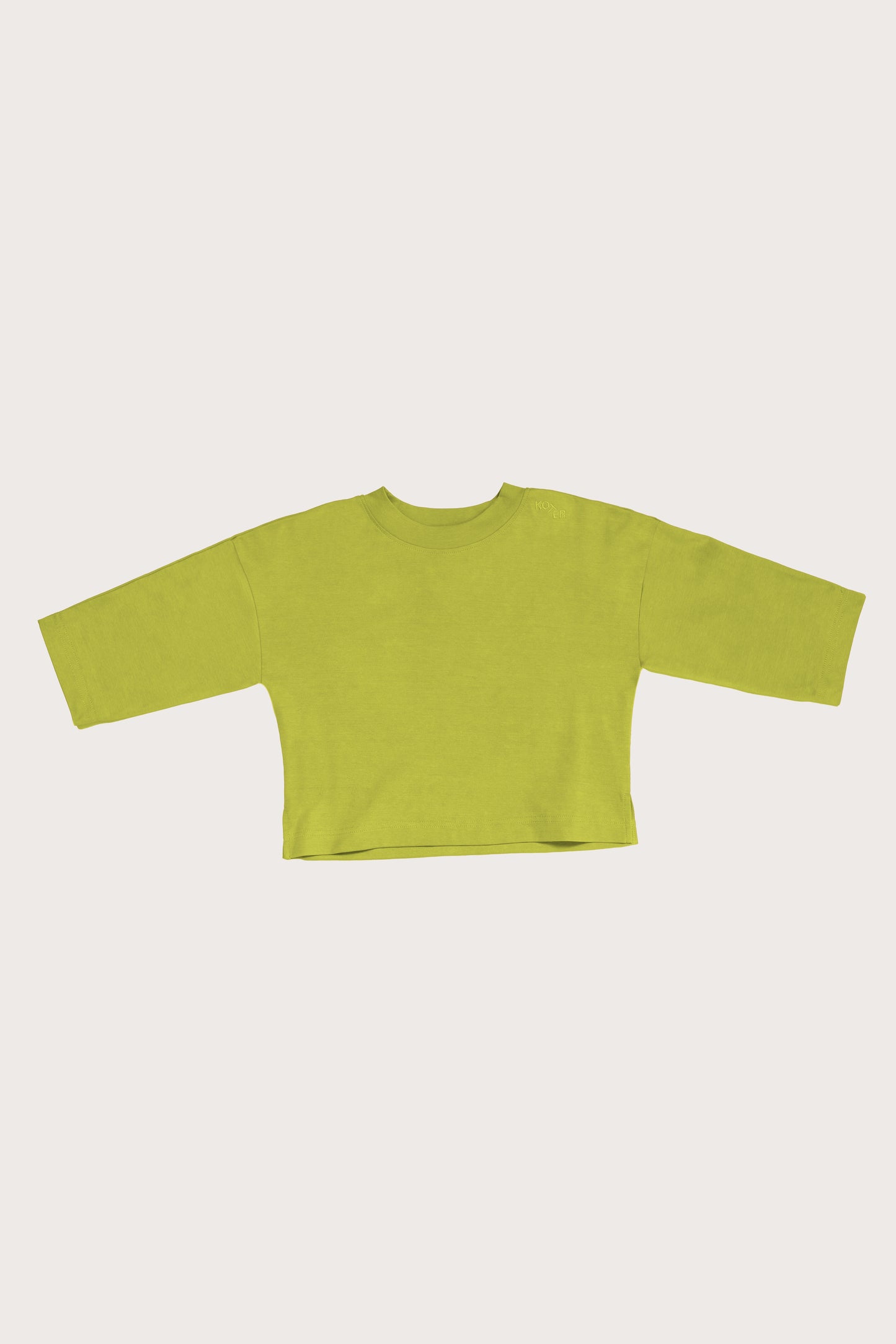 RORY Long Sleeve Cotton Rib T-Shirt | Apple Green