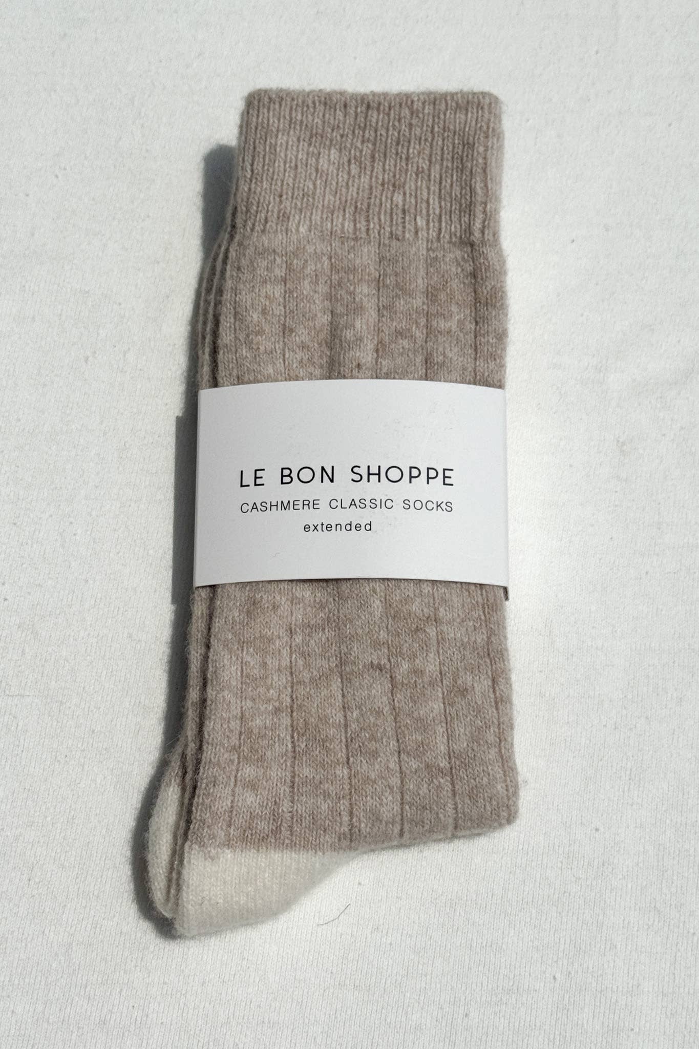 Extended Cashmere Classic Socks | Fawn