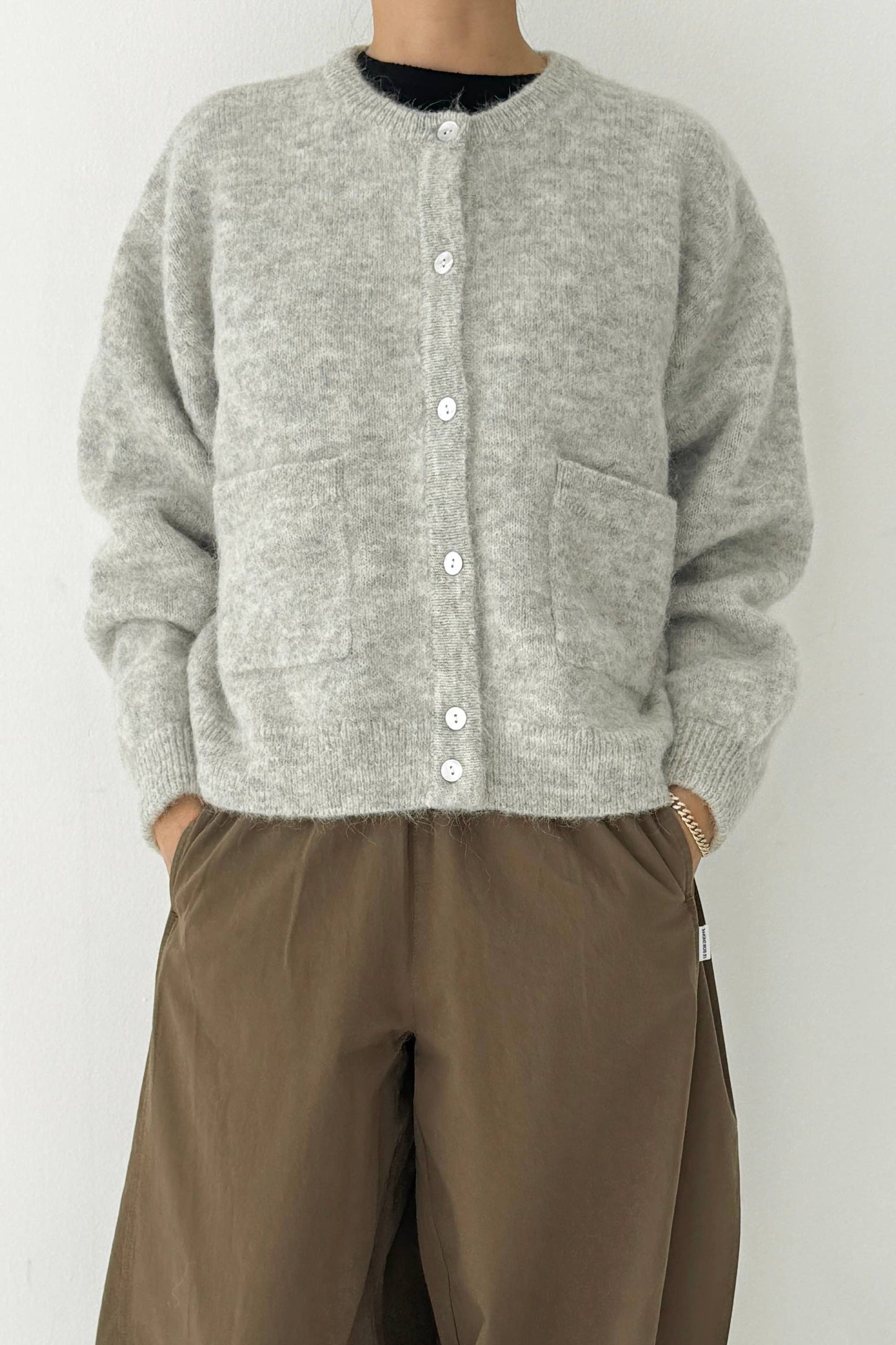 Le Bon Shoppe | Amélie Alpaca Cardigan | Light Grey