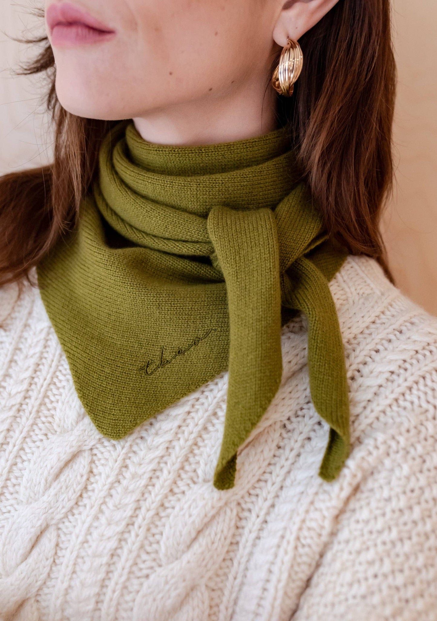 TBCo Merino Triangle Scarf | Olive