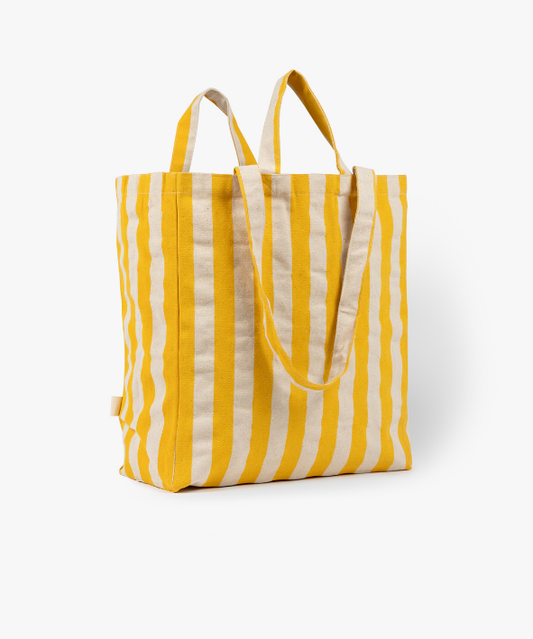 Striped Tote Bag | Yellow