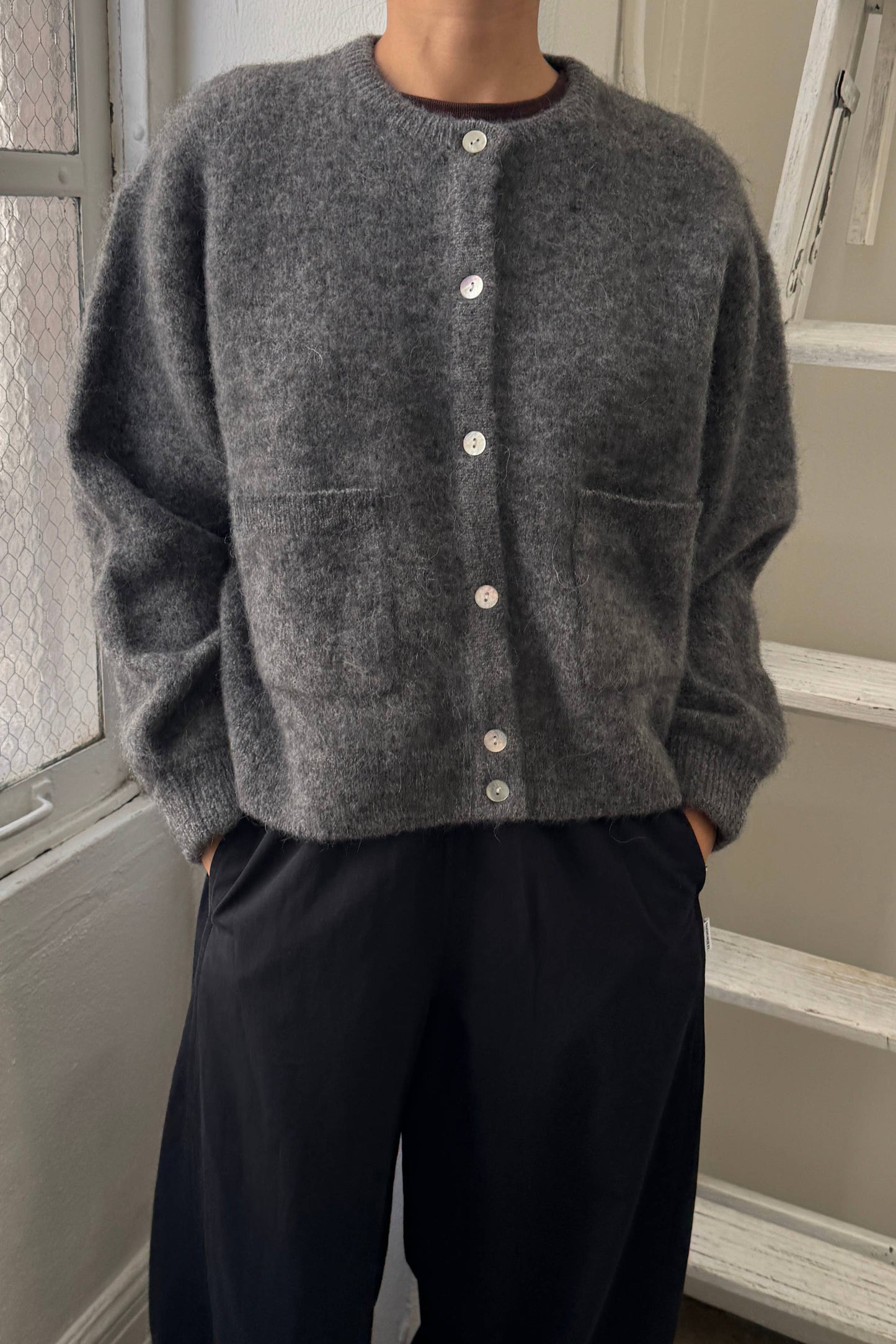 Le Bon Shoppe | Amélie Alpaca Cardigan | Charcoal