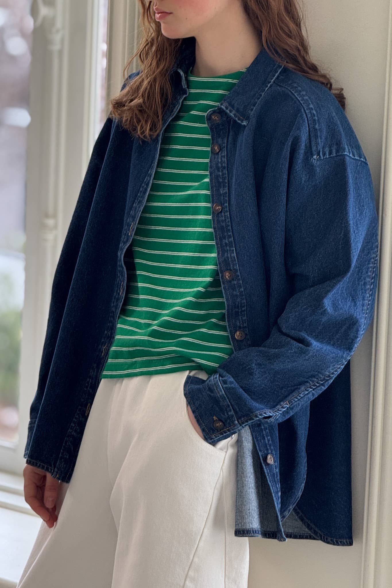 Le Bon Shoppe Owen Heavy Denim Shirt | DARK DENIM