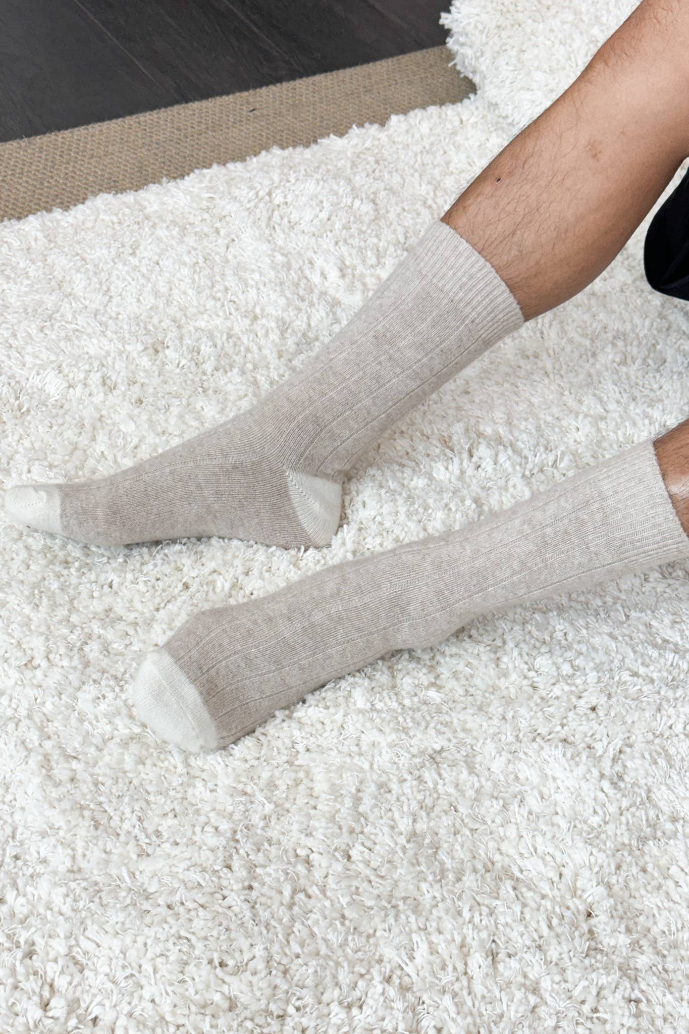 Extended Cashmere Classic Socks | Fawn