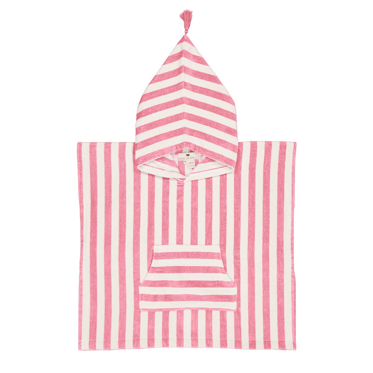 SUZON STRIPES KIDS PONCHO | STRAWBERRY