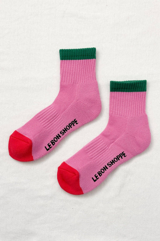 Color Block Girlfriend Socks | Rose Green