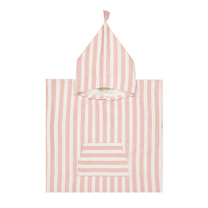 SUZON STRIPES KIDS PONCHO | LIGHT PINK