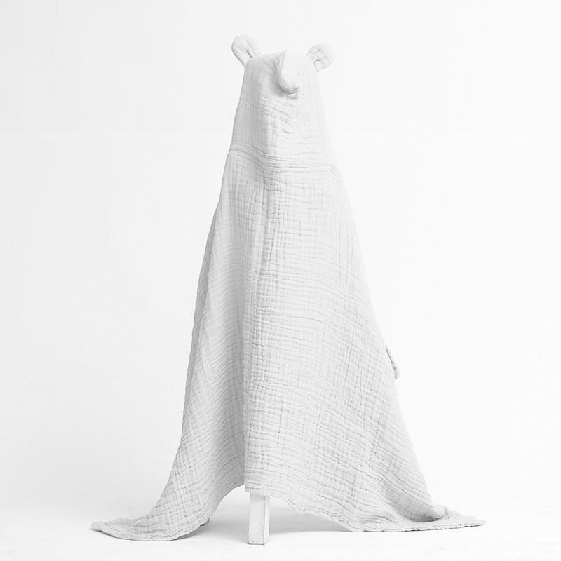 Organic Cotton Hooded Muslin Towel With Ears