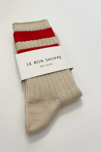 Le Bon Shoppe | Her Varsity Socks - Red